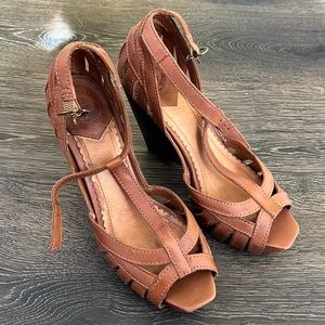 Lucky Brand leather wedges